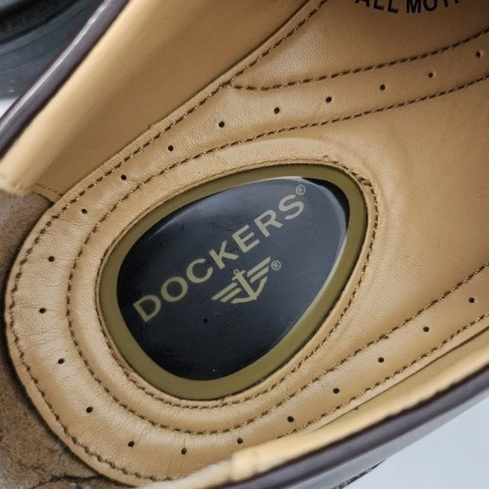 Dockers Mens Dark Brown Leather Cap‎ Toe Oxford Dress Shoes Size 12M 90-95147
